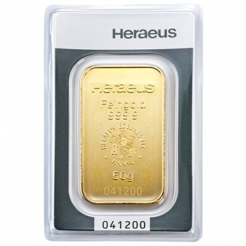 Heraeus 50 G - Investiční zlatý slitek