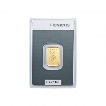 Heraeus 5 g - Investiční zlatý slitek