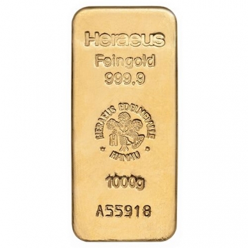 Heraeus 1000 g - Investiční zlatý slitek