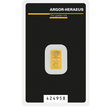 Investiční zlatý slitek 1 g  Argor-Heraeus | Zlatý Trezor.cz