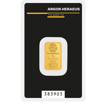 Argor-Heraeus 5g - Investiční zlatý slitek
