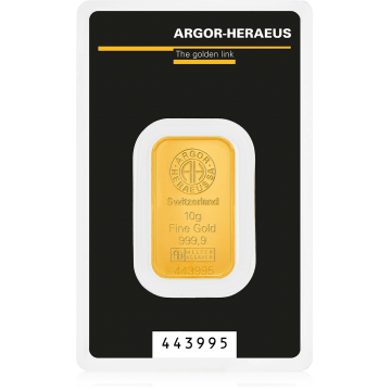 Argor-Heraeus 10g - Investiční zlatý slitek