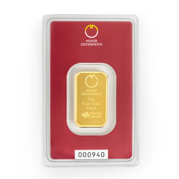 Münze Österreich 10 g - Investiční zlatý slitek