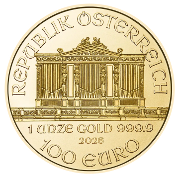 Wiener Philharmoniker (2026) 1 unce - Investiční zlatá mince