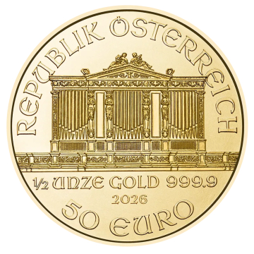 Wiener Philharmoniker (2026) 1/2 unce - Investiční zlatá mince
