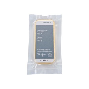 Investiční zlatý slitek Heraeus 500 g | Zlatý Trezor.cz