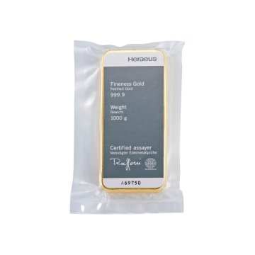 Investiční zlatý slitek Heraeus 1000 g | Zlatý Trezor.cz