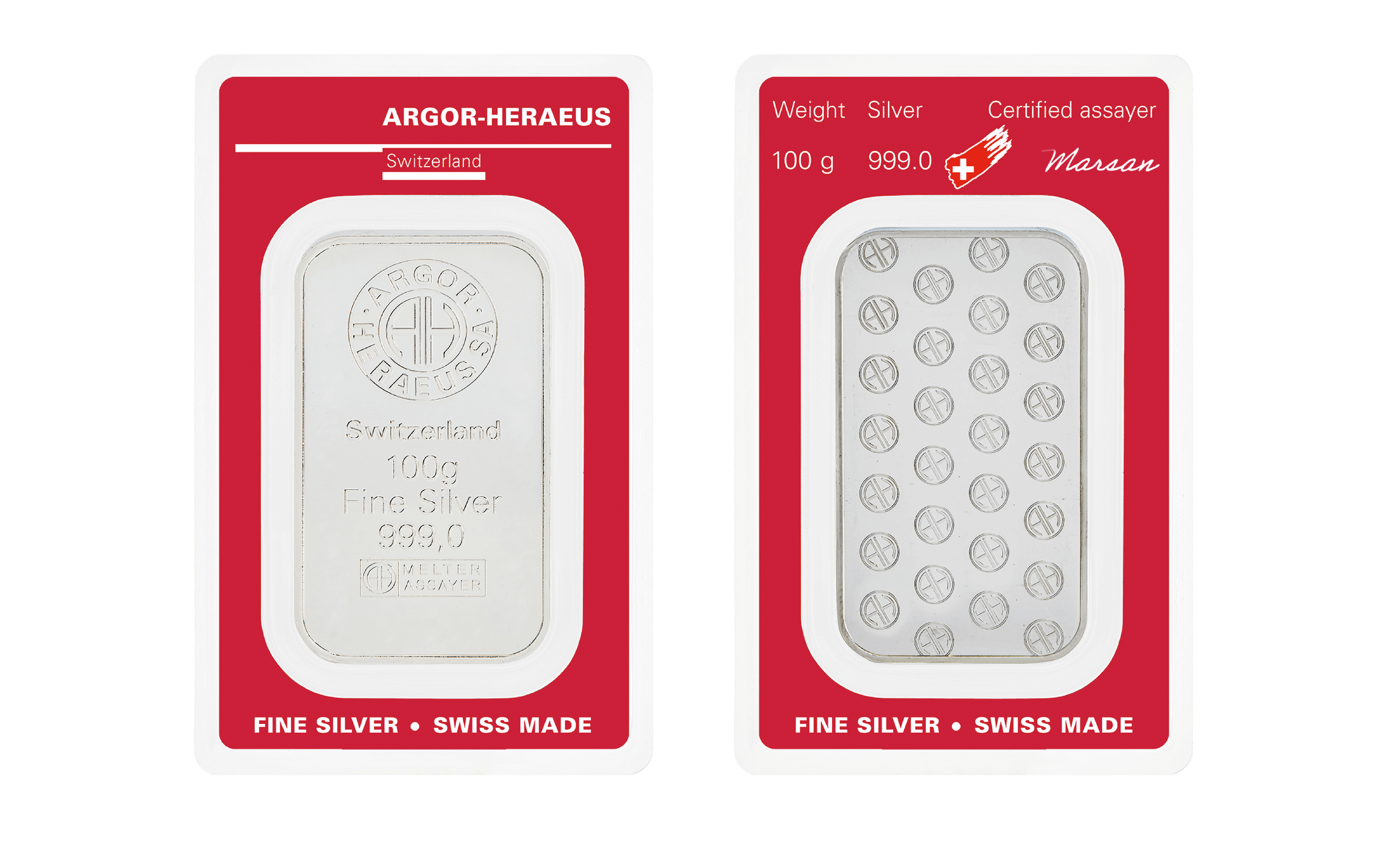 Argor-Heraeus 100 g investiční stříbrný slitek