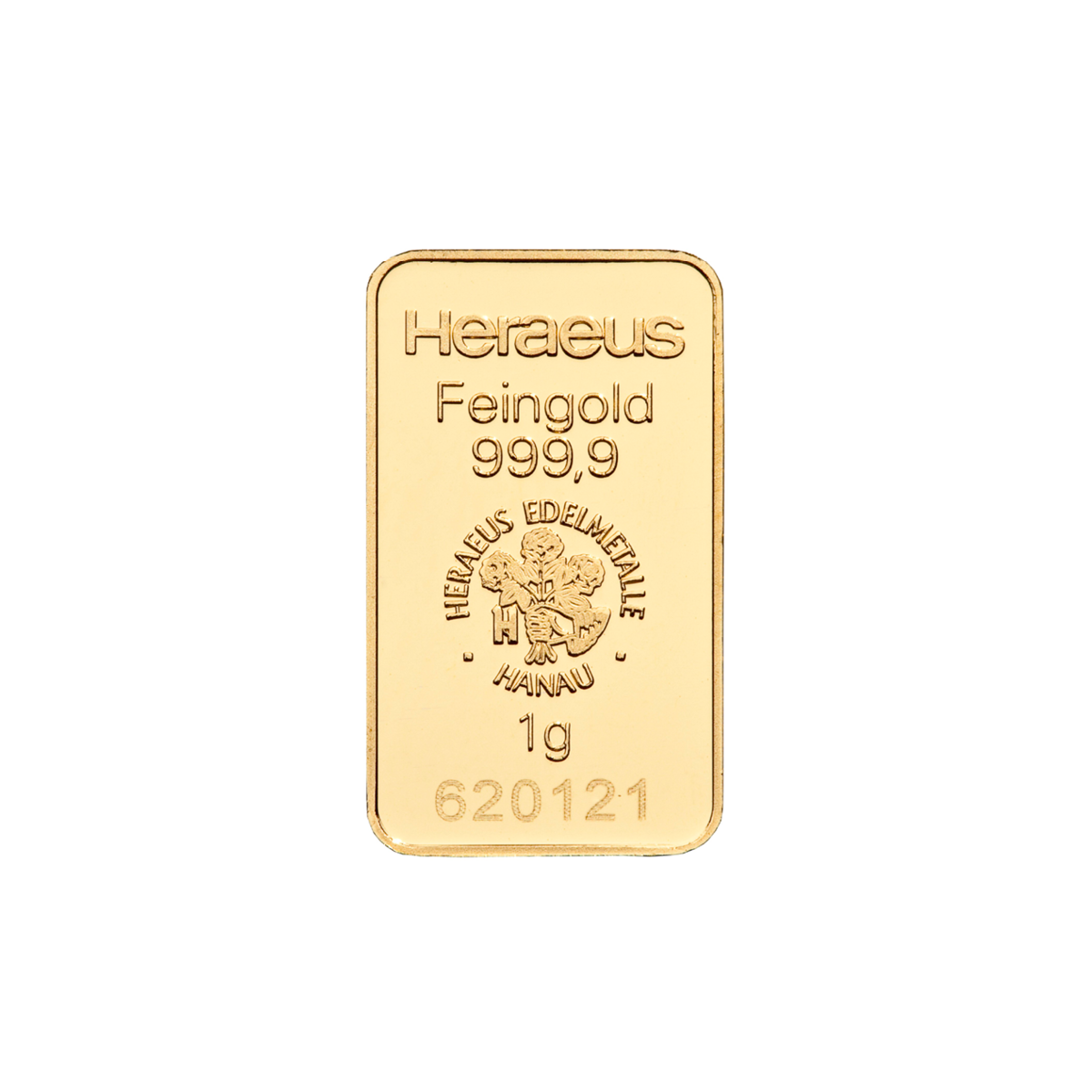Heraeus 1 g investiční zlatý slitek