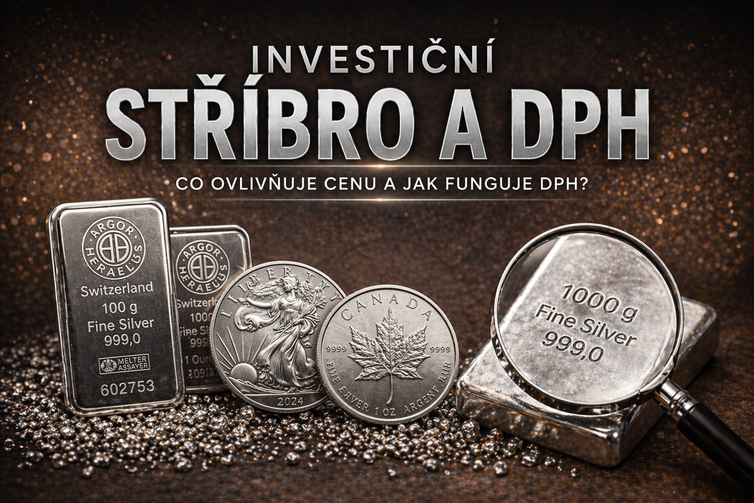 Investiční stříbro a DPH: proč je cena vyšší než burzovní spot a co by měl investor vědět