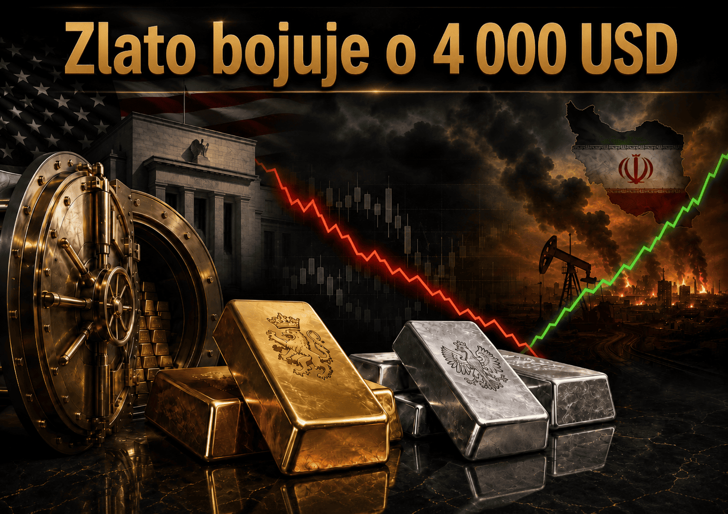 Zlato bojuje o 4 000 USD. Co rozhoduje o dalším vývoji?