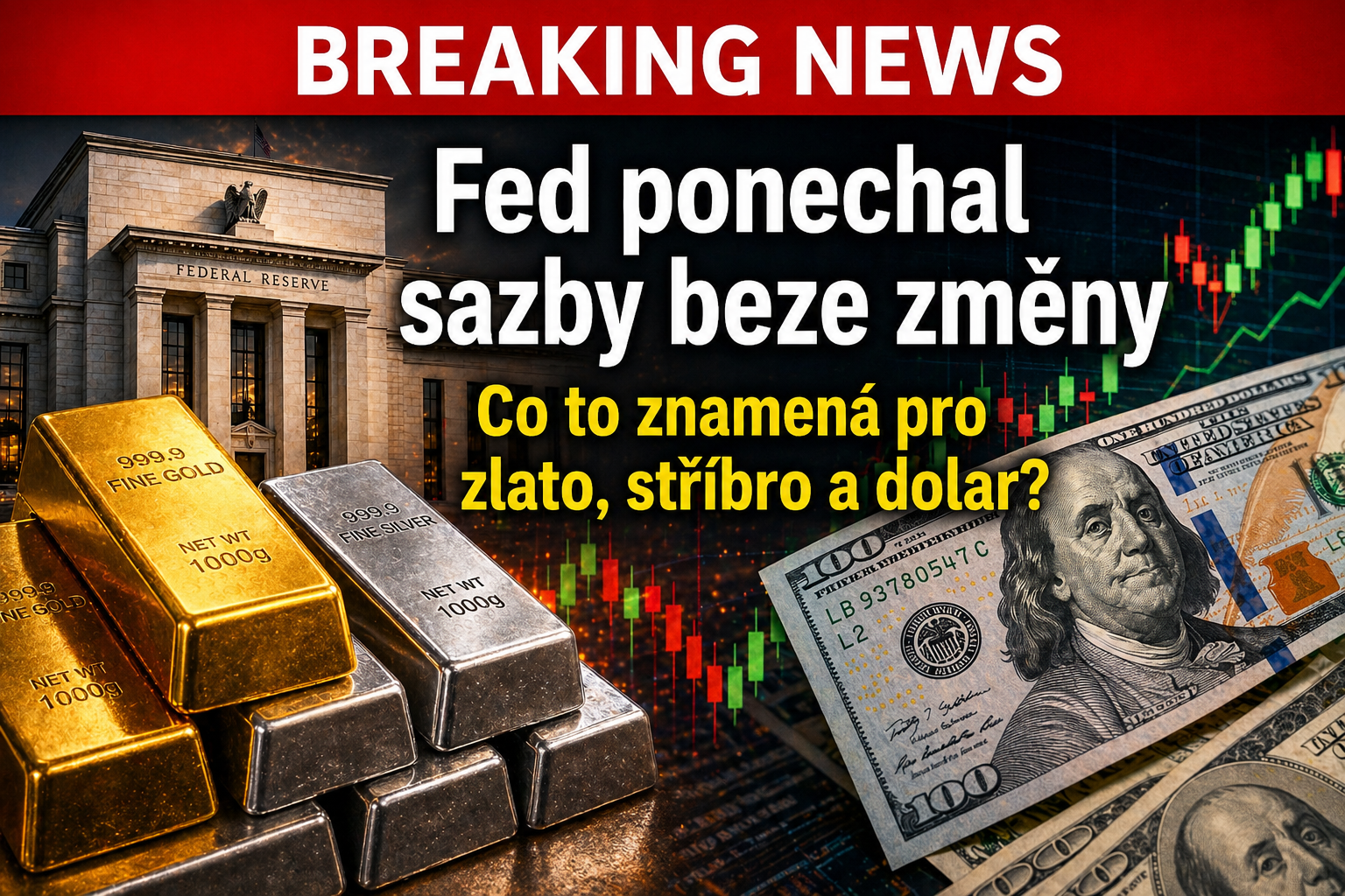Fed ponechal sazby beze změny. Ropa, dolar a zlato reagují