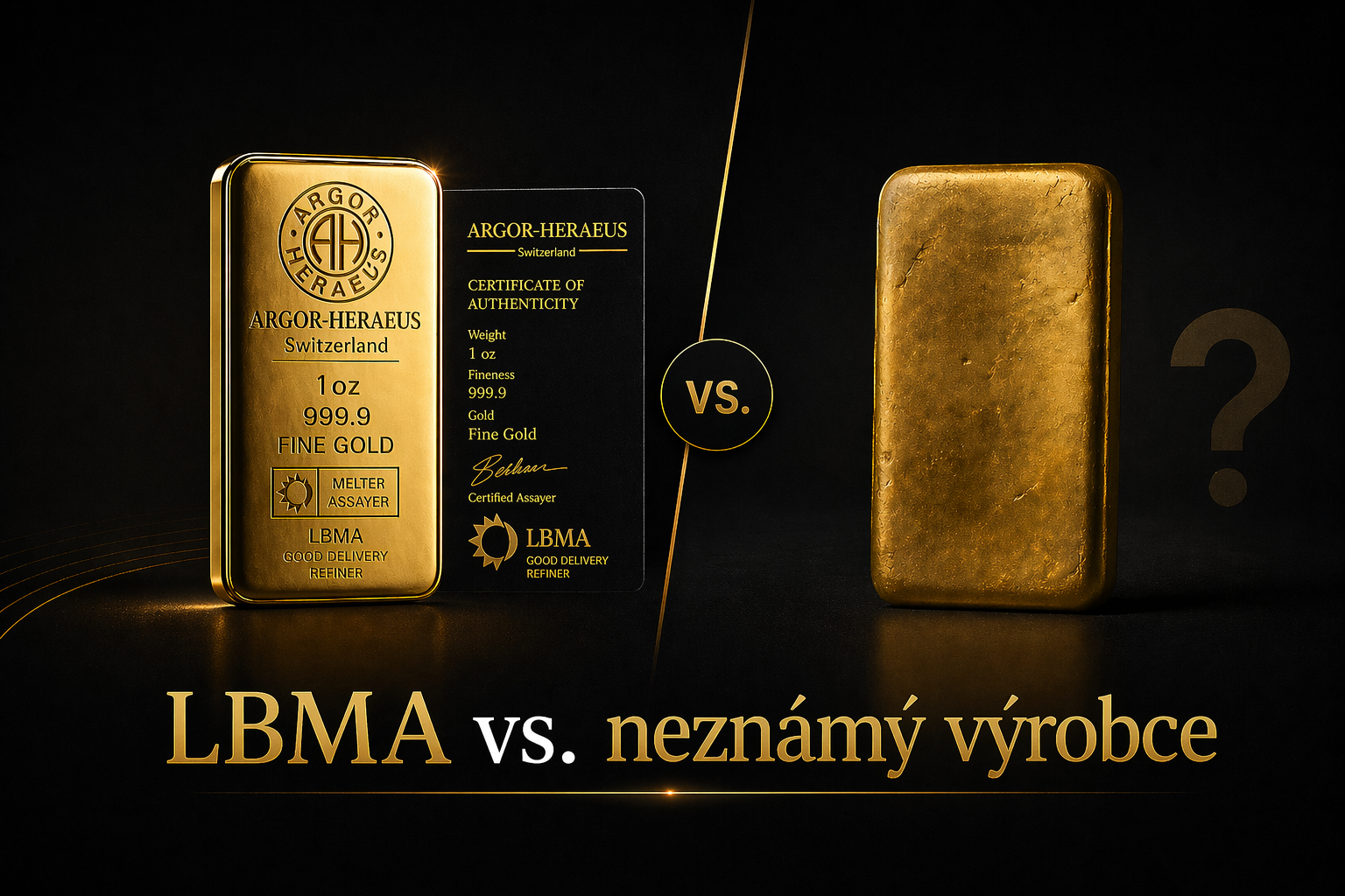 Jaký je rozdíl mezi LBMA rafinerií a neznámým výrobcem