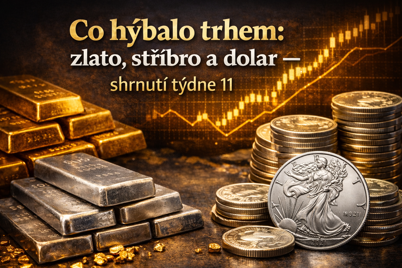 Co hýbalo trhem: zlato, stříbro a dolar – shrnutí týdne 11